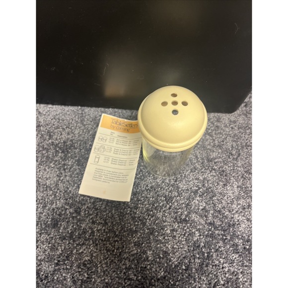 Vintage Corning‎ Pyrex TableSetters Shaker Dispenser Almond Glass - Picture 6 of 7